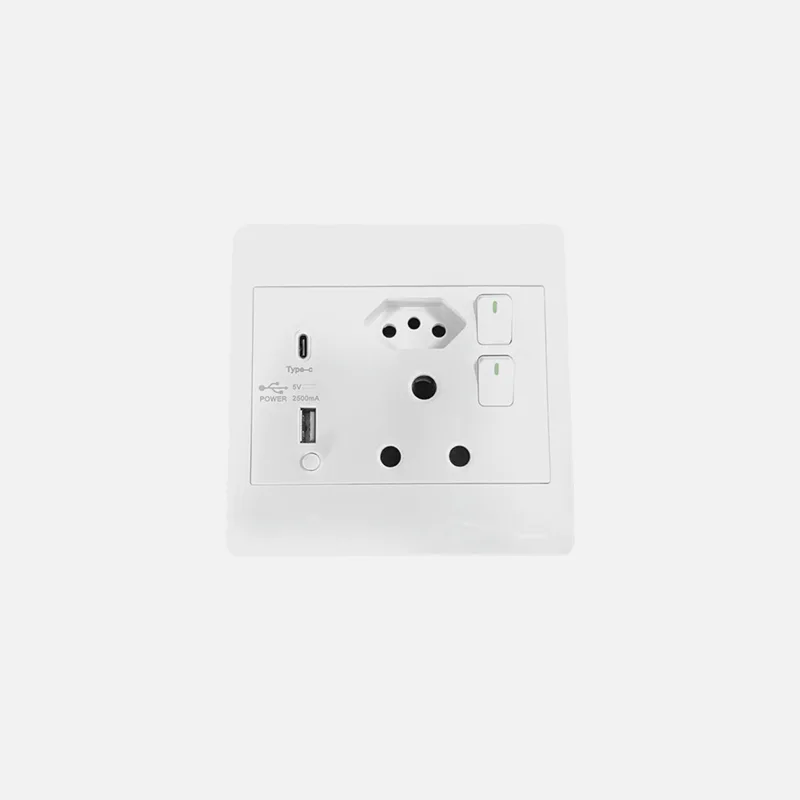 Synerji 100x100 Socket + Euro + 2xUSB Outlet