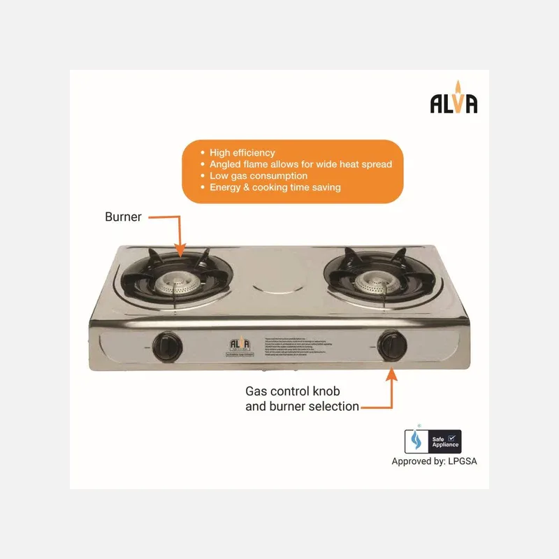 2-BURNER STAINLESS STEEL GAS STOVE - Image 3