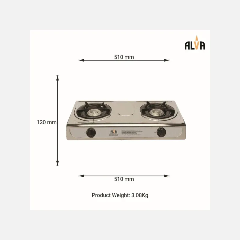 2-BURNER STAINLESS STEEL GAS STOVE - Image 4